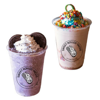 Image of two different Taro Shakes